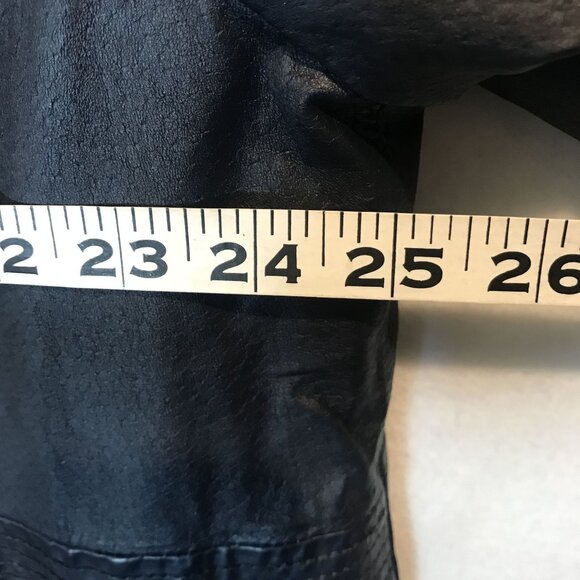 Woman Within Navy Leather Zip-Up Jacket Womens Plus Size 24 - Picture 7 of 12